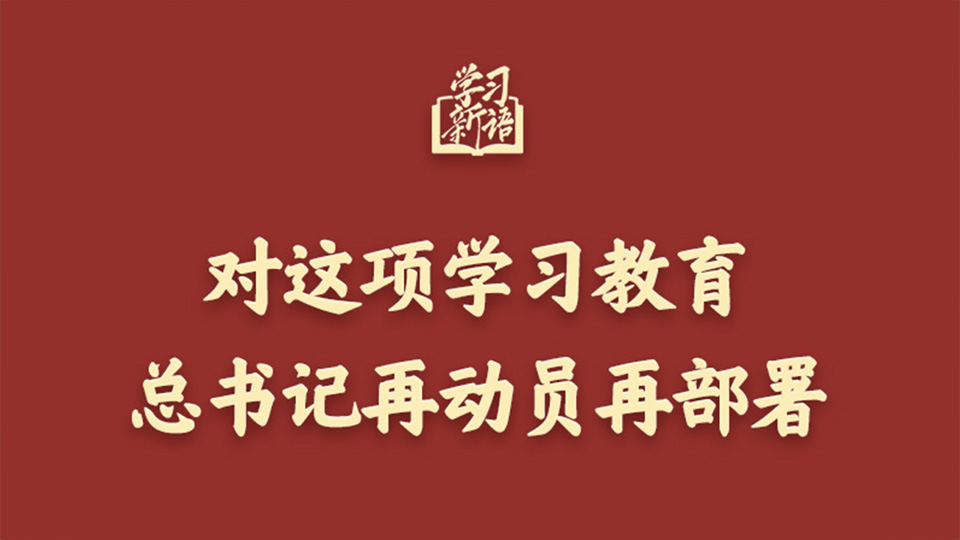 学习新语丨对这项学习教育，总书记再动员再部署
